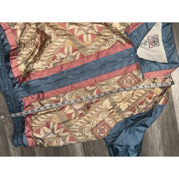 Vintage Sports Accent Cotton Lined Lightweight WindbreakerJacket Floral Size XL - Picture 4 of 12